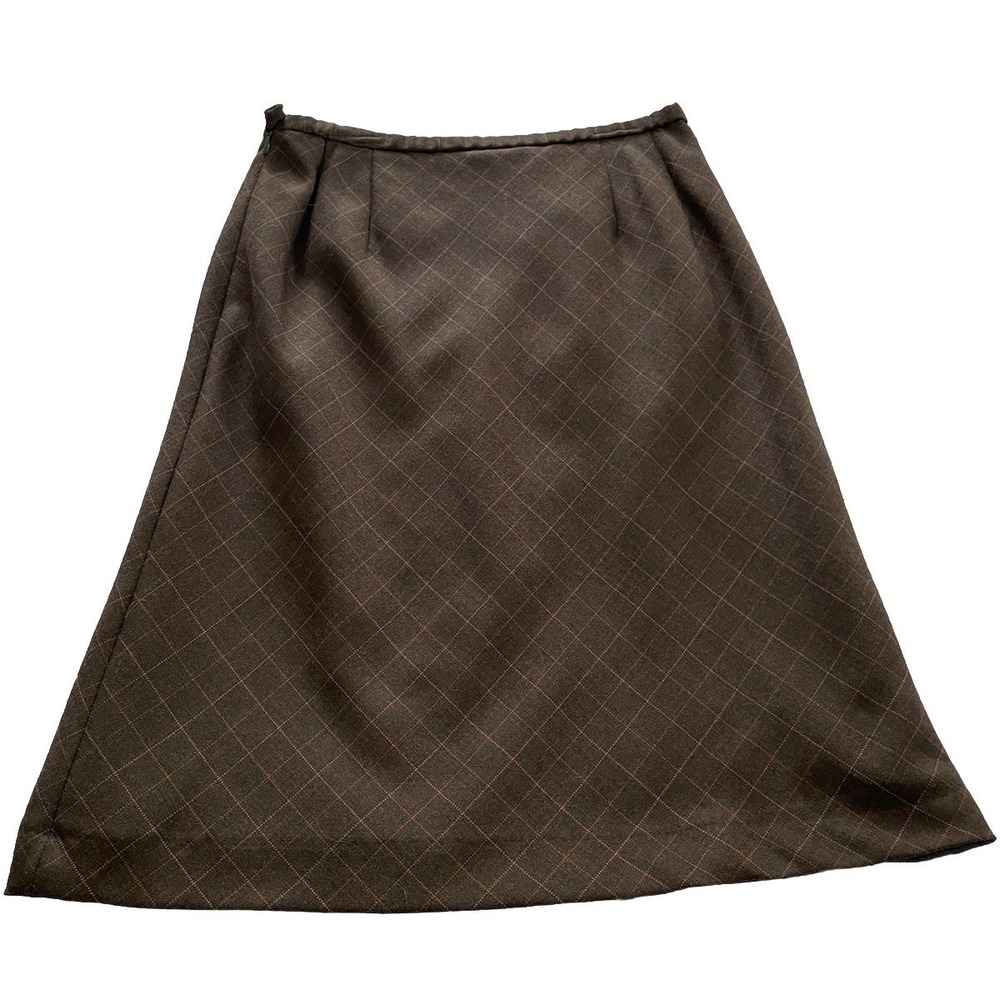 Pendleton Womens Vintage Brown 100% Virgin Wool Skirt Suit Set Sz 8 USA Academia - Picture 10 of 10